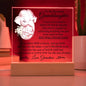 To My Beautiful Granddaughter-- Gift for Granddaughter, Premium Acrylic Keepsake with Built-in LED Lights