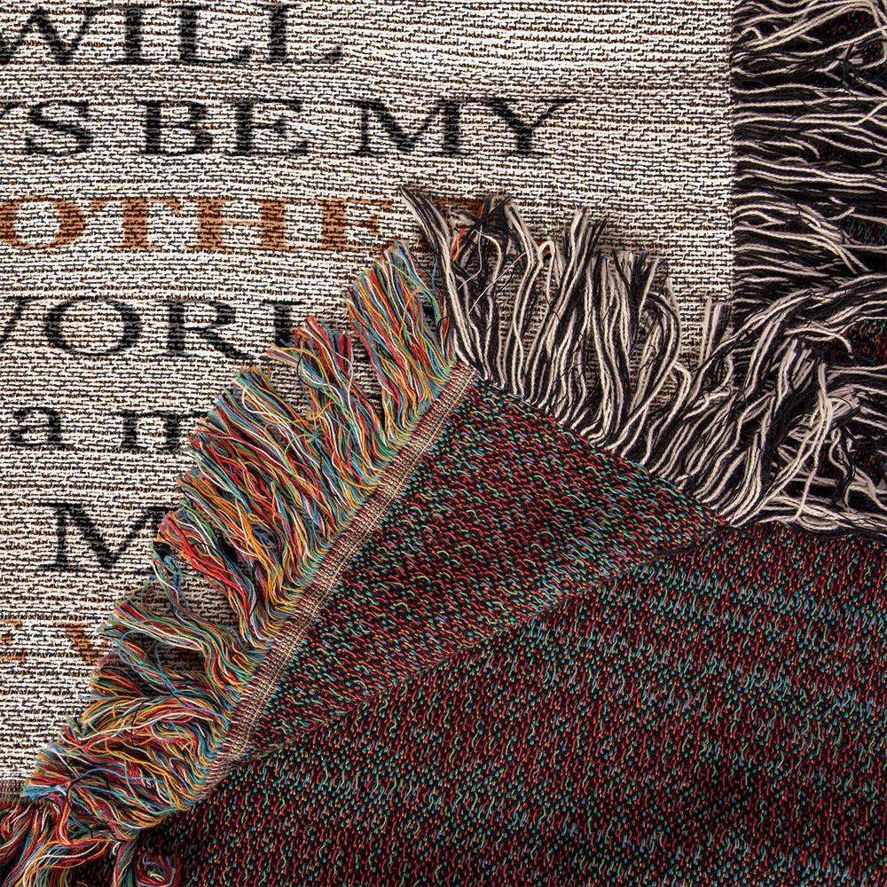 To My Beautiful Mom - Heirloom Woven Blanket
