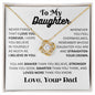 To My Daughter Never Forget Love Knot Necklace
