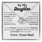 To My Daughter Never Forget Love Knot Necklace