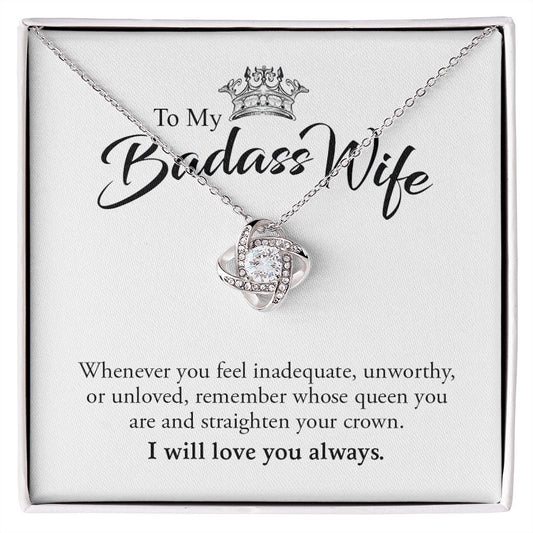 My Badass Wife | My Queen - Love Knot Necklace