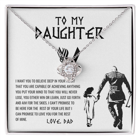 My Daughter | You Either Win Or Learn - Love Knot Necklace