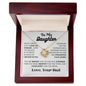 To My Daughter Never Forget Love Knot Necklace