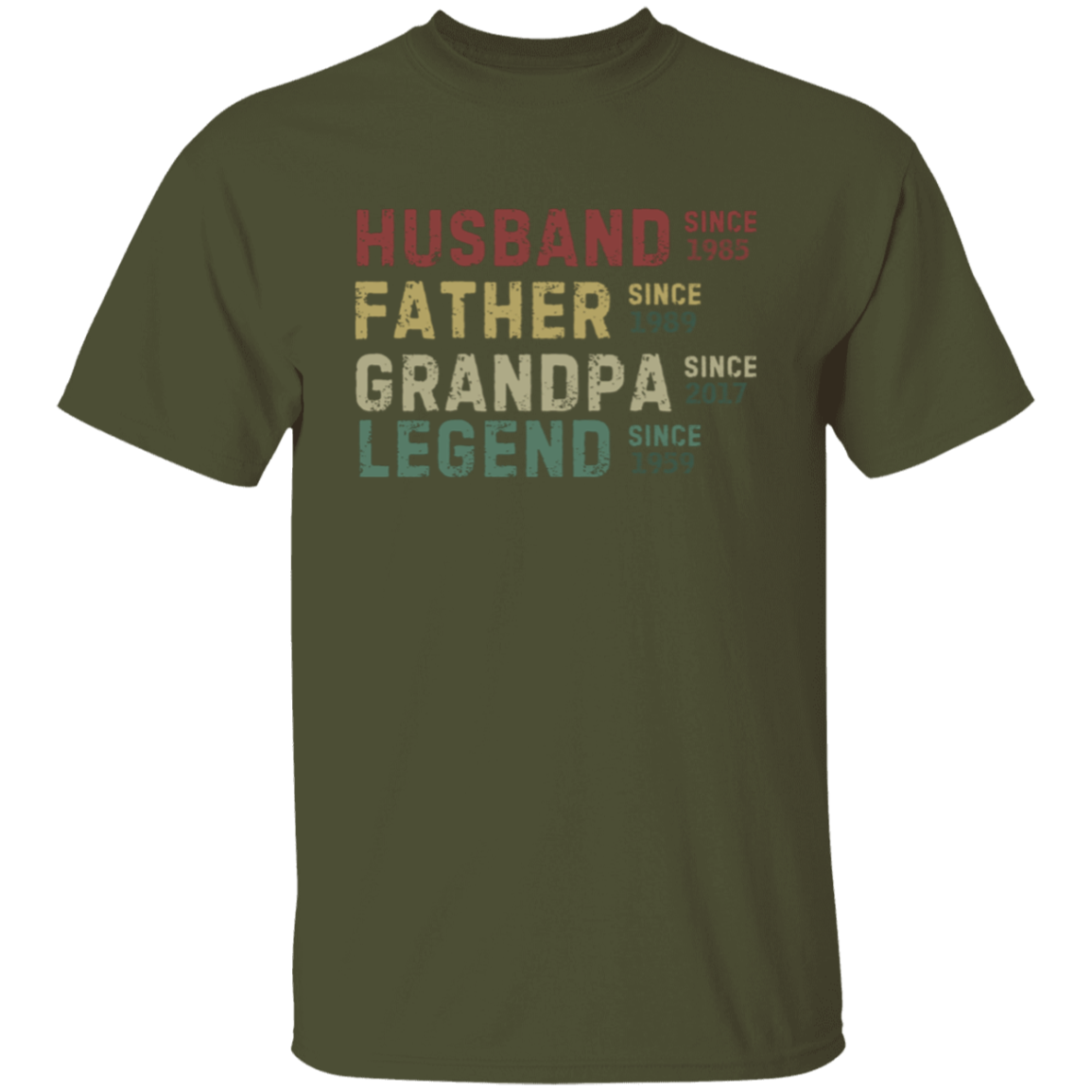 HUSBAND FATHER GRANDPA LEGEND Customize T-Shirt