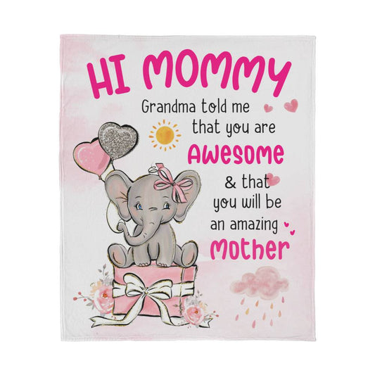 Mom To Be, First Time Mom's, Baby Shower, Mother's Day Gift- Jersey Fleece Blanket