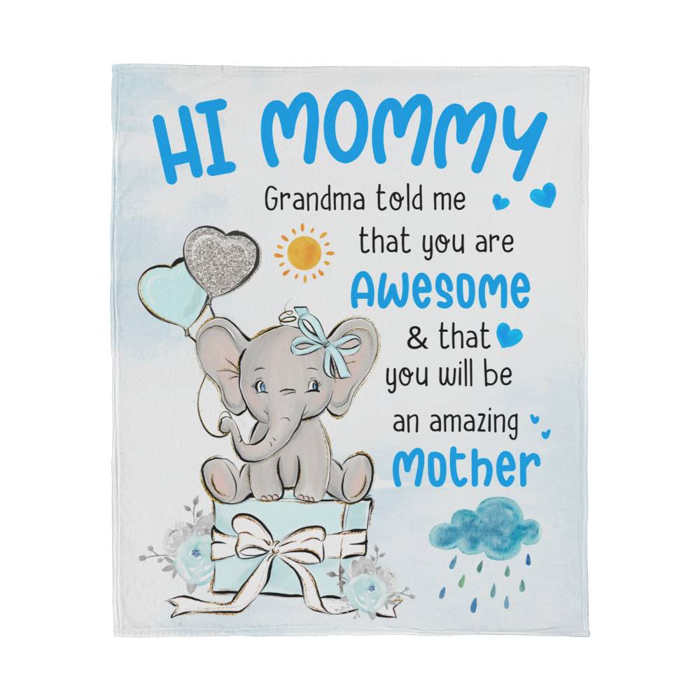 Mom To Be, First Time Mom's, Baby Shower, Mother's Day Gift- Jersey Fleece Blanket