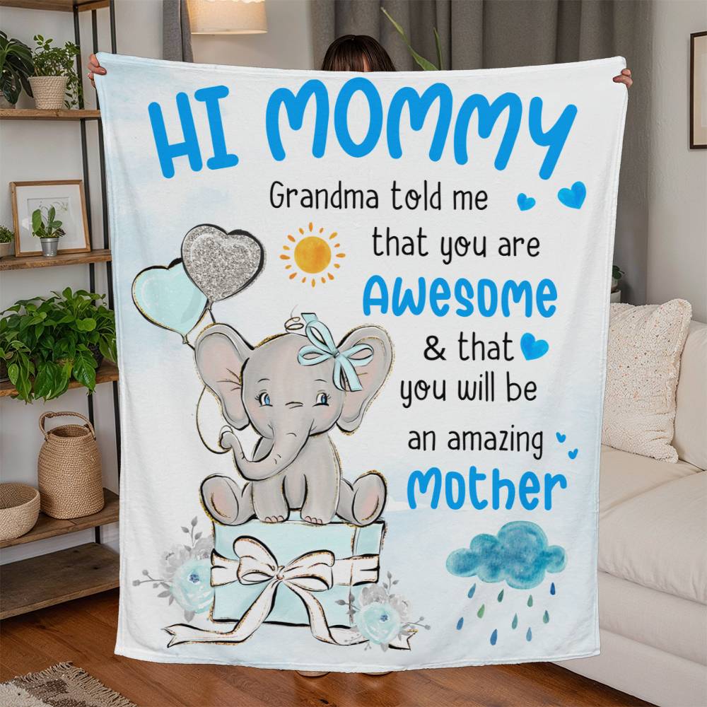 Mom To Be, First Time Mom's, Baby Shower, Mother's Day Gift- Jersey Fleece Blanket