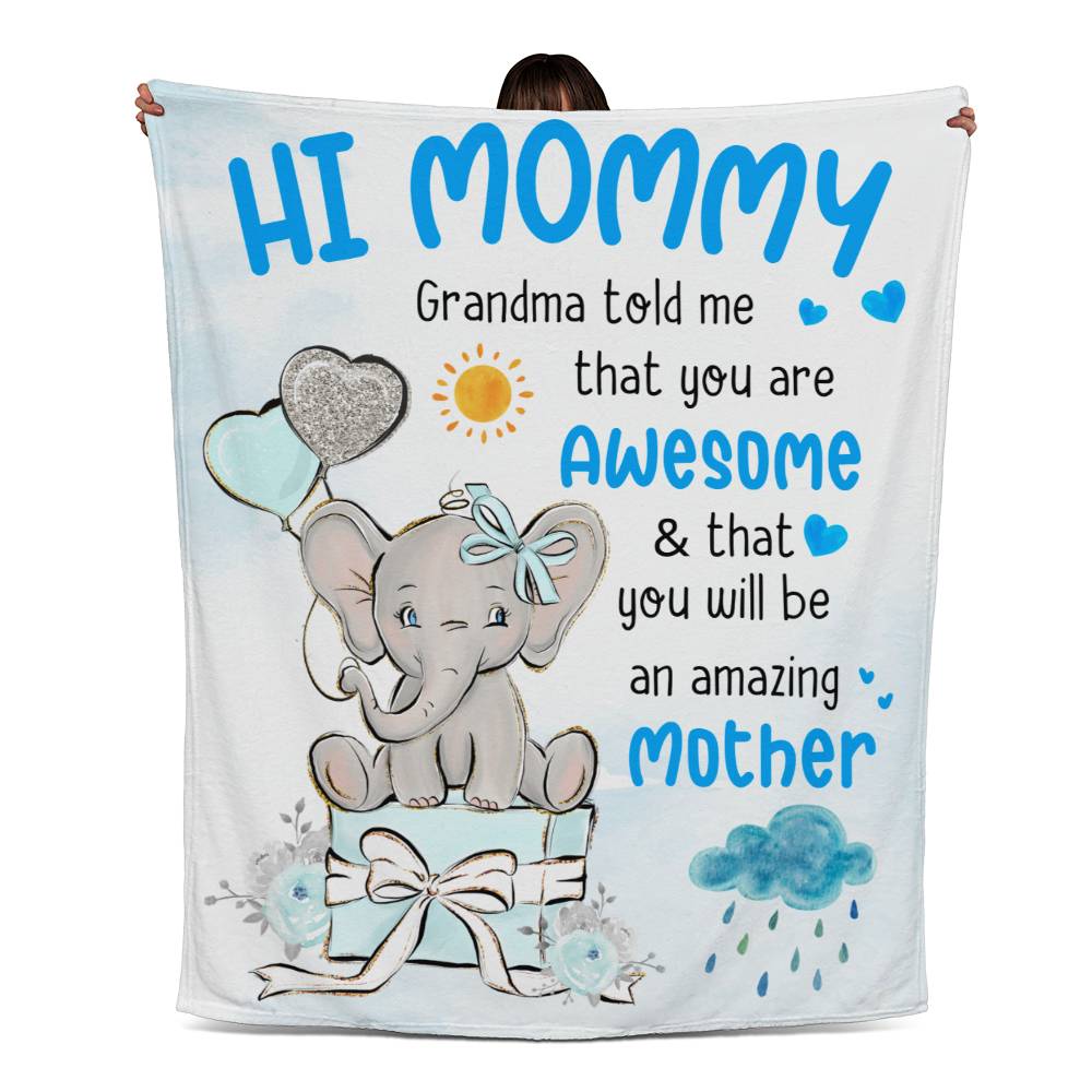 Mom To Be, First Time Mom's, Baby Shower, Mother's Day Gift- Jersey Fleece Blanket